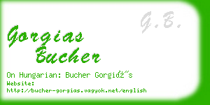 gorgias bucher business card